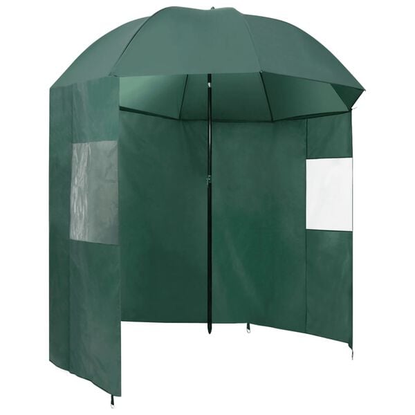 vidaXL Parapluie de p&ecirc;che Vert 220x185 cm