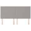 vidaXL T&ecirc;te de lit Gris clair 160 x 5 x 118/128 cm Tissu