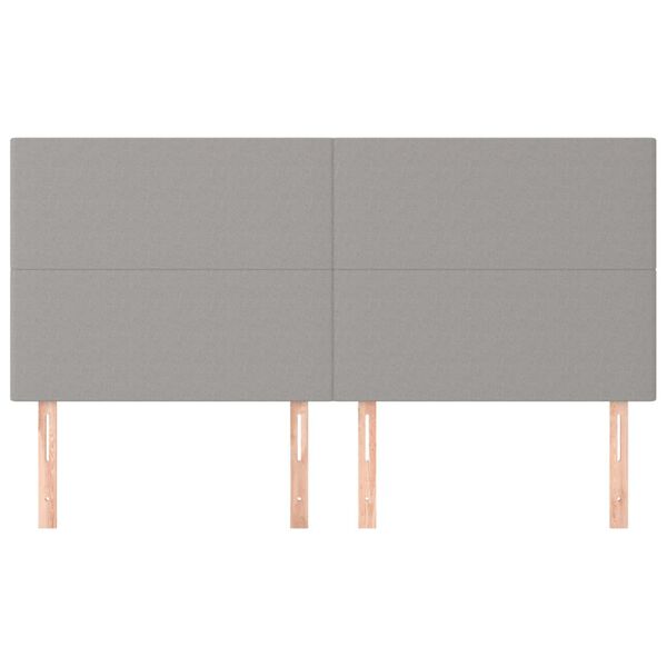 vidaXL T&ecirc;te de lit Gris clair 160 x 5 x 118/128 cm Tissu