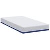 vidaXL Matelas Blanc et Bleu 120 x 200 cm Tissu jacquard