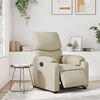 vidaXL Fauteuil inclinable électrique Crème Similicuir