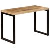 vidaXL Table &agrave; manger 115x55x76 cm Bois de manguier massif et acier