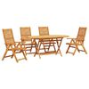 vidaXL Ensemble de salle &agrave; manger pour jardin 5 pcs Marron