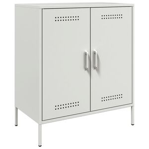 vidaXL Buffet blanc 68x39x79 cm acier