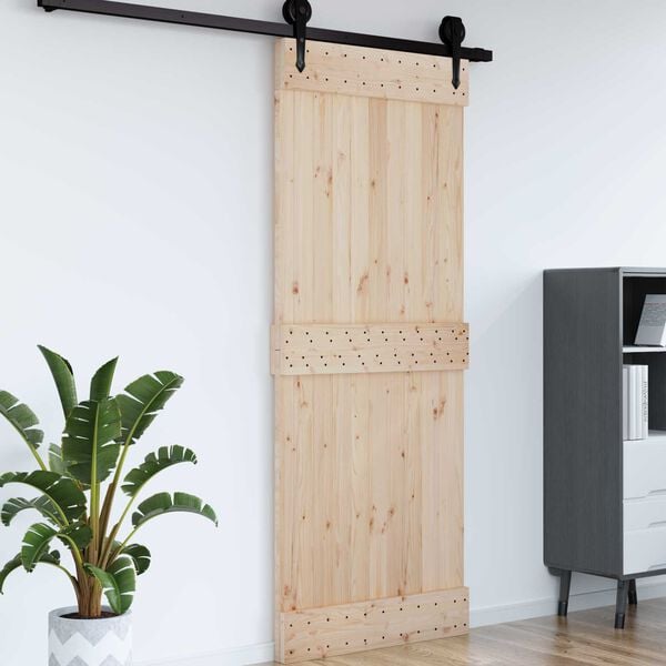 vidaXL Porte NARVIK Naturel 80 x 210 cm Bois de pin massif