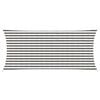 vidaXL Voile d'ombre Gris clair et blanc 2 x 5 m HDPE