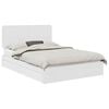 vidaXL Lit de Rangement R&eacute;glable Blanc 140 x 190 cm Bois d'ing&eacute;nierie