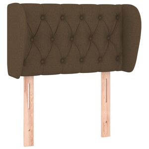 vidaXL T&ecirc;te de lit avec oreilles Marron Fonc&eacute; 83x23x78/88 cm Tissu