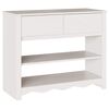 vidaXL Table console avec tiroir Drammen Blanc 89.5 x 37 x 73 cm