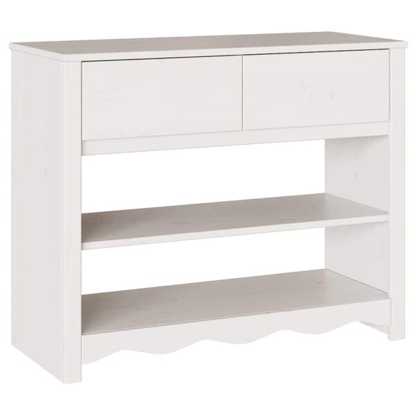 vidaXL Table console avec tiroir Drammen Blanc 89.5 x 37 x 73 cm