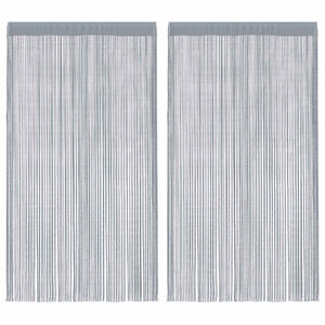 vidaXL Rideau en fils 2 pcs 140 x 250 cm gris clair