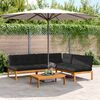 vidaXL Salon palette de jardin avec coussins 4pcs bois d'acacia massif