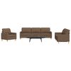 vidaXL Ensemble de canap&eacute;s 3 pcs marron tissu