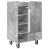 vidaXL Armoire de Golf avec roue Uni Gris b&eacute;ton 65 x 45 x 98 cm