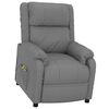 vidaXL Fauteuil de massage Gris Similicuir