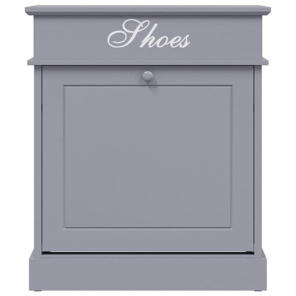 vidaXL Armoire &agrave; chaussures Gris 50 x 28 x 58 cm Bois de Paulownia