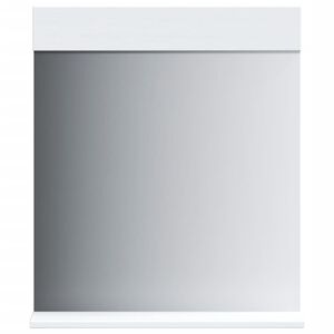 vidaXL Miroir de salle de bain avec &eacute;tag&egrave;re BERG blanc bois massif