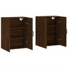 vidaXL Armoires murales 2 pcs ch&ecirc;ne marron 69,5x34x90 cm