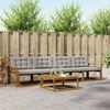 vidaXL Ensemble de canap&eacute;s d'ext&eacute;rieur 5 pcs Gris Naturel et Clair