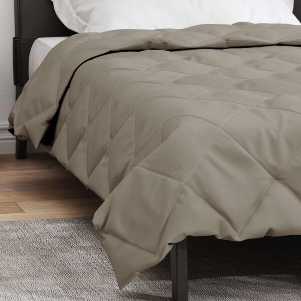 vidaXL Duvet d'&eacute;t&eacute; simple Gris clair 200 x 155 cm Microfibre