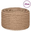 vidaXL Corde de jute 25 m de long 16 mm d'&eacute;paisseur