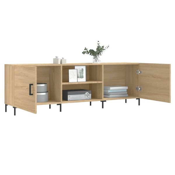 vidaXL Meuble TV chêne sonoma 150x30x50 cm bois d'ingénierie