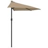 vidaXL Parasol de balcon avec mât en aluminium Taupe 270x144 cm Demi