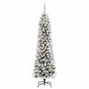 vidaXL Sapin de No&euml;l artificiel Blanc 150 cm PVC, m&eacute;tal et plastique