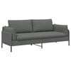vidaXL Sofa 3 places Gris fonc&eacute; 222 x 81 x 89 cm Tissu