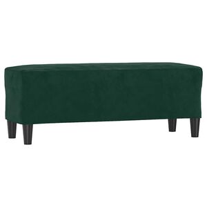 vidaXL Banc Vert fonc&eacute; 100x35x41 cm Velours