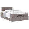 VidaXL Cadre de lit ottoman avec matelas taupe 120x190 cm tissu
