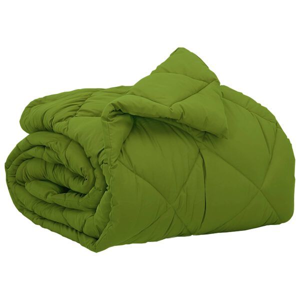 vidaXL Duvet complet toute l'ann&eacute;e Vert 200 x 155 cm Microfibre