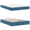 vidaXL Cadre de lit avec matelas avec matelas 2 pcs Bleu Velours