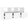 vidaXL Meuble TV Blanc brillant 102x37,5x52,5 cm Bois d'ing&eacute;nierie