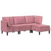 vidaXL Ensemble de meubles pour le salon 4 pcs Rose Velours
