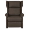 vidaXL Fauteuil inclinable Marron fonc&eacute; Tissu