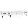 vidaXL Meuble TV Blanc brillant 147 x 34,5 x 30 cm Bois d'ing&eacute;nierie