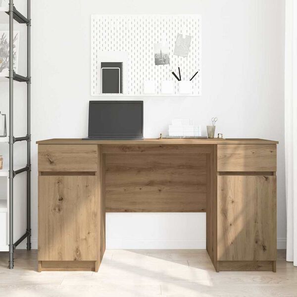 vidaXL Bureau ch&ecirc;ne artisanal 140 x 49 x 76 cm Bois d'ing&eacute;nierie