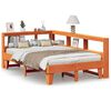 vidaXL Lit biblioth&egrave;que sans matelas cire marron 135x190 cm pin massif