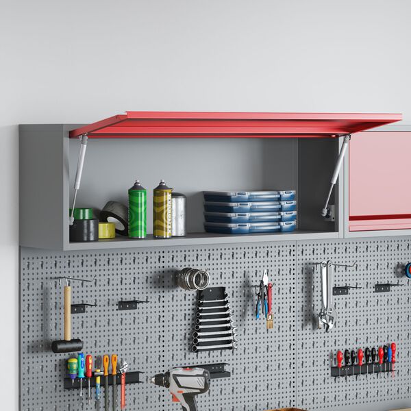 vidaXL Cabinet à Outils avec stockage Rouge et gris 100 x 25 x 35 cm