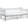 vidaXL Cadre de canapé-lit extensible sans matelas gris métal 90x200cm