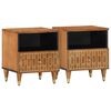 vidaXL Tables de chevet 2 pcs 40x33x46 cm Bois de manguier solide
