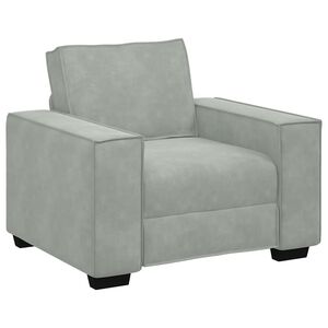 vidaXL Fauteuil Gris clair 100x78x84 cm Velours