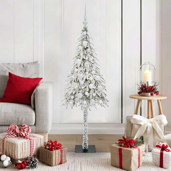 vidaXL Sapin de Noël avec 150 LED Blanc 120 cm PE et Acier