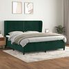 vidaXL Sommier &agrave; lattes de lit et matelas Vert fonc&eacute; 200x200cm Velours