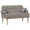 vidaXL Canap&eacute; love seat avec capitonnage en boutons Taupe Tissu