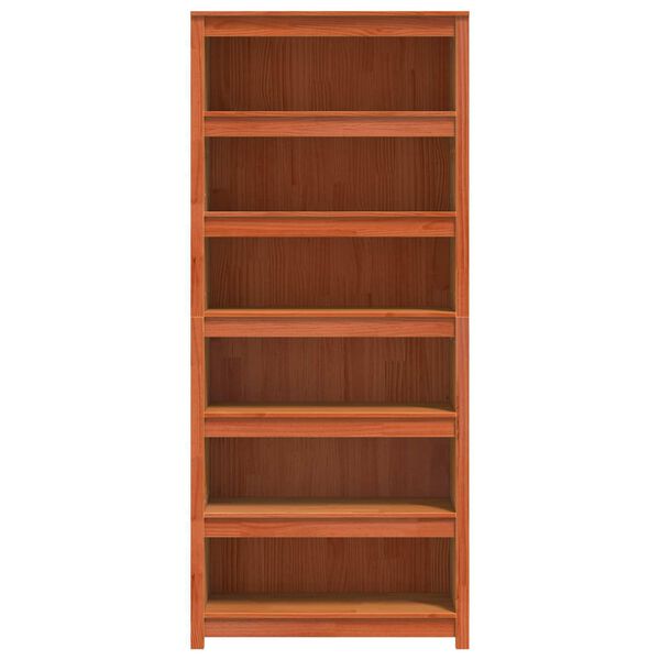 vidaXL Biblioth&egrave;que Cire marron 80 x 35 x 183 cm Bois de pin massif