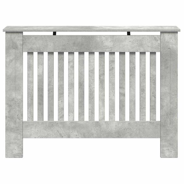 vidaXL Cache-Radiateur Gris b&eacute;ton 112 x 19 x 81,5 cm Bois d'ing&eacute;nierie