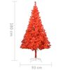 vidaXL Arbre de No&euml;l artificiel pr&eacute;-&eacute;clair&eacute; et boules rouge 180 cm PVC