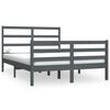 vidaXL Cadre de lit Gris Bois de pin massif 120x190 cm Petit double